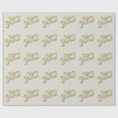 White Glittery Confetti Merry Kerstry Cadeaupapier (Vlak)