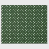 White Goden Retriever schetst over Hunter Green Cadeaupapier (Vlak)