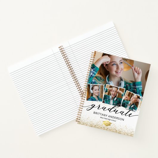 White Gold 4 Photo Afstuderen Guest Notitieboek (Binnen)