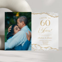 White Gold Agate 60ste bruiloft Jubileum Party