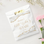 White Gold Agate All White Affair Birthday Party Bedankzakje (Gezegeld)