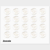 White Gold Agate All White Affair Birthday Party Ronde Sticker (Vel)