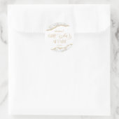 White Gold Agate All White Affair Birthday Party Ronde Sticker (Tas)