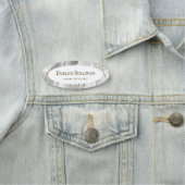 White Gold Agate Name Tag (In situ)