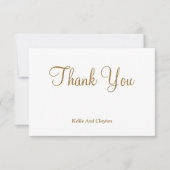 White/Gold-bedankt kaarten (Voorkant)