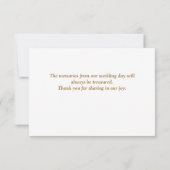 White/Gold-bedankt kaarten (Achterkant)