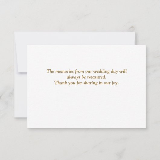 White/Gold-bedankt kaarten (Achterkant)