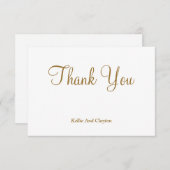 White/Gold-bedankt kaarten (Voorkant / Achterkant)