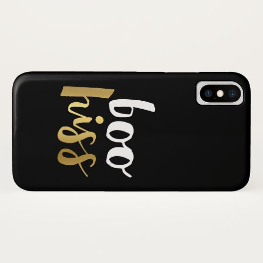 White & Gold Boo Hiss Case-Mate iPhone Case (Achterkant (horizontaal))