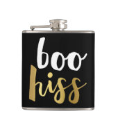 White & Gold Boo Hiss Flask Heupfles (Voorkant)