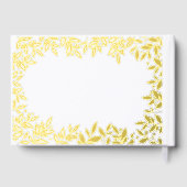 White gold botanical wedding gastenboek (Achterkant)