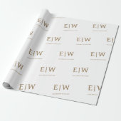 White Gold Branded Zakelijke Verpakking Cadeaupapier (Uitgerold)