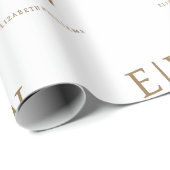 White Gold Branded Zakelijke Verpakking Cadeaupapier (Rol Hoek)