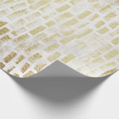 White Gold Brick Wall Pattern Moderne Gift Wrap Cadeaupapier (Hoek)