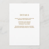 White/Gold bruiloft - Sluitingskaart Informatiekaartje (Voorkant)