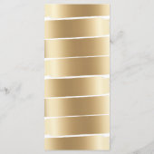 White & Gold Brush Stroke Wedding Programma Programmakaart (Achterkant)