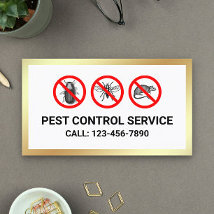 White Gold Bugs Removal Pest Control Service Visitekaartje