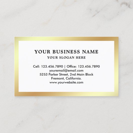 White Gold Bugs Removal Pest Control Service Visitekaartje (Achterkant)