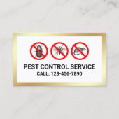 White Gold Bugs Removal Pest Control Service Visitekaartje (Voorkant)