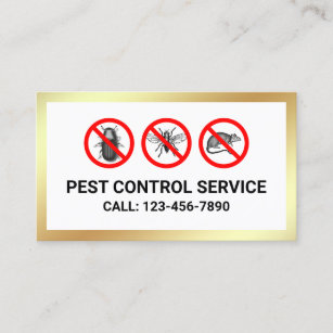 White Gold Bugs Removal Pest Control Service Visitekaartje