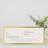 White & Gold Business Cadeaubon (Staand voorkant)