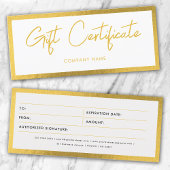 White & Gold Business Cadeaubon