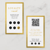 White Gold Business Eenvoudige QR-code Loyaliteit Visitekaartje (Voorkant / Achterkant)