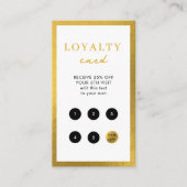 White Gold Business Eenvoudige QR-code Loyaliteit Visitekaartje (Voorkant)
