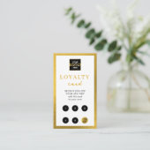 White Gold Business Logo QR Code Loyaliteit Visitekaartje (Staand voorkant)