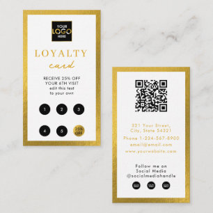 White Gold Business Logo QR Code Loyaliteit Visitekaartje