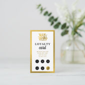 White Gold Business Logo QR Code Loyalty Retro Visitekaartje (Staand voorkant)
