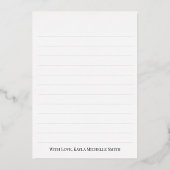 White Gold Calligraphy Foto Afstuderen Hartelijk d Folie Uitnodiging (Achterkant)