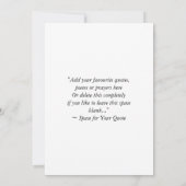 White Gold Calligraphy Photo 50th Jubileum Kaart (Achterkant)