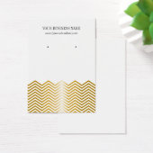 White Gold Chevron Custom Earring Card Visitekaartje (Bureau)