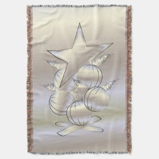 White gold Christmas Deken