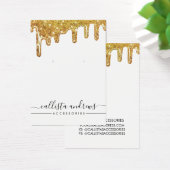 White Gold Chunky Glitter-schijven die beeldscherm Visitekaartje (Bureau)