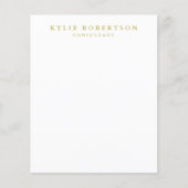 White Gold Colors Professional Trendy Plain Flyer (Voorkant)