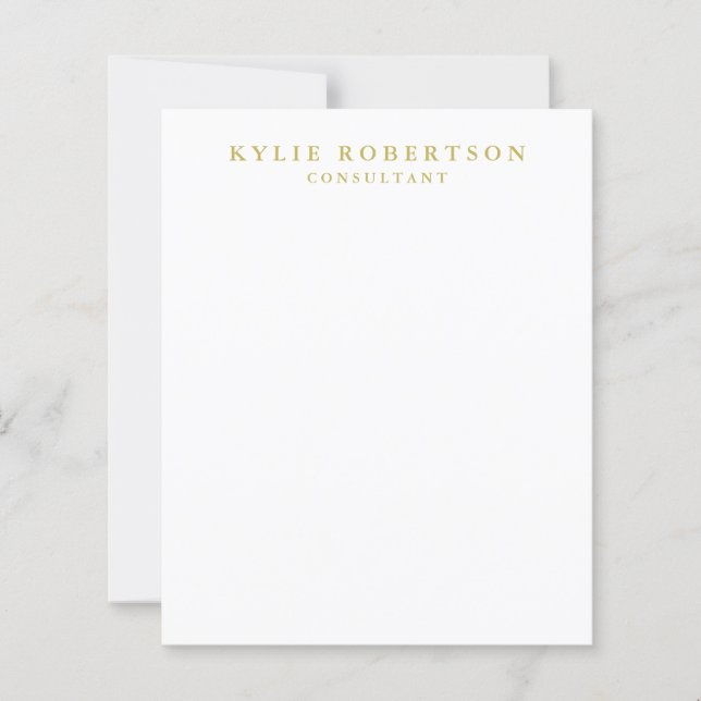 White Gold Colors Professional Trendy Plain Paper (Voorkant)