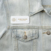 White Gold Company Business Logo Medewerker Magnet Naamplaatje (In situ)