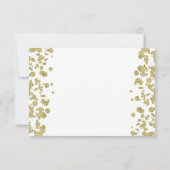 White & Gold Confetti RSVP-respons RSVP Kaartje (Achterkant)