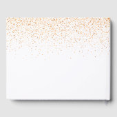 White gold confetti sprinkle Baby shower girl Gastenboek (Achterkant)