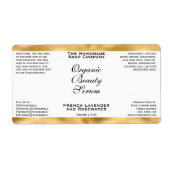 White & Gold Cosmetics Dropper Bottle Label (Voorkant)