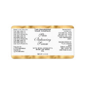 White & Gold Cosmetics Small Dropper Bottle Label  (Voorkant)