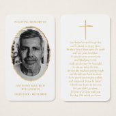 White & Gold Custom Photo Memorial-Kaarten Visitekaartje (Voorkant /achterkant)
