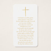 White & Gold Custom Photo Memorial-Kaarten Visitekaartje (Achterkant)