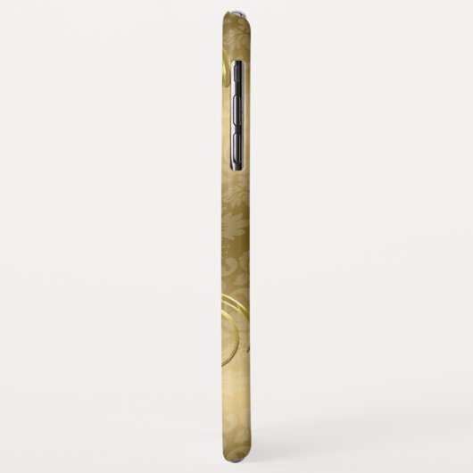 White Gold Damask Gold Swirls Case-Mate iPhone Case (Achterkant/links)