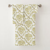 White Gold Damask-handdoekset Bad Handdoek (Insitu)