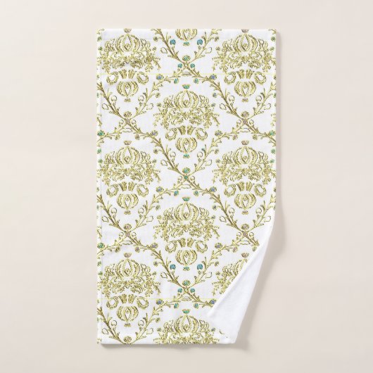 White Gold Damask-handdoekset Bad Handdoek (Handdoek)