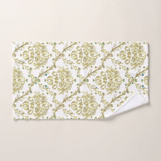 White Gold Damask-handdoekset Bad Handdoek (Handdoek)