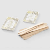 White Gold Deco Chic Glam Wedding Program Handje F Handwaaier (Niet-gemonteerd)